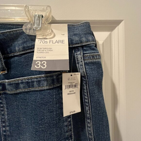 GAP 70's Flare High Rise Pants, NWT Size 33/16R - Picture 2 of 5